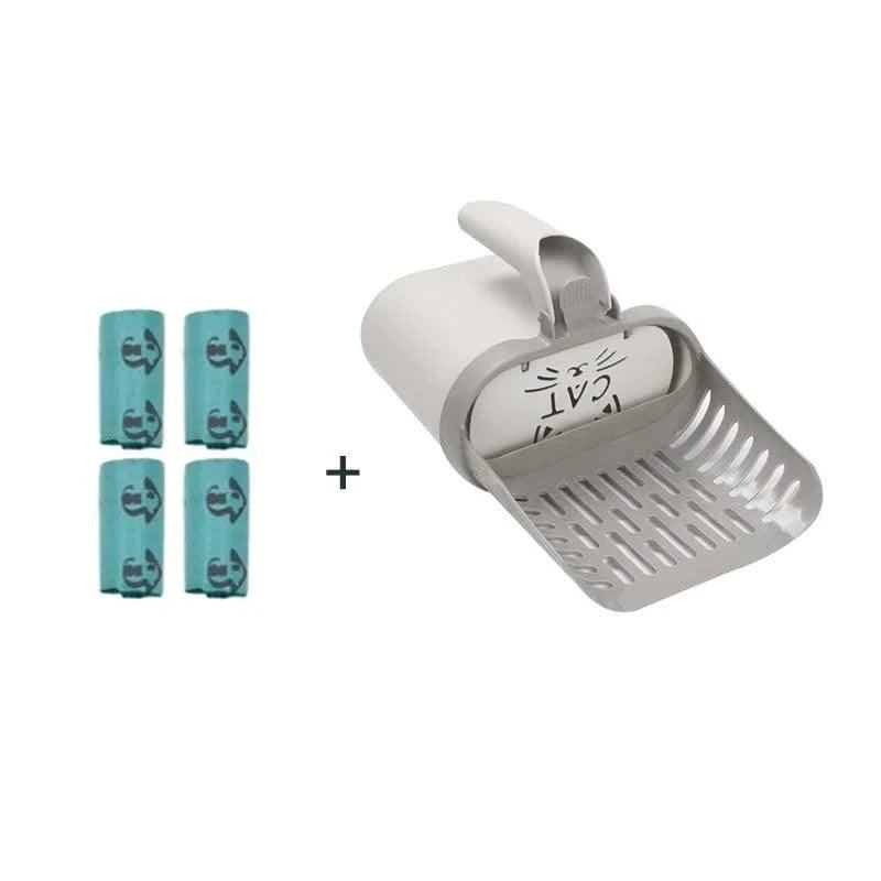 Cat Litter Shove Pet Litter Sifter Portable High-capacity Pets Cleanning Tool Detachable Pet Items with Refill Bag Cats Supplies