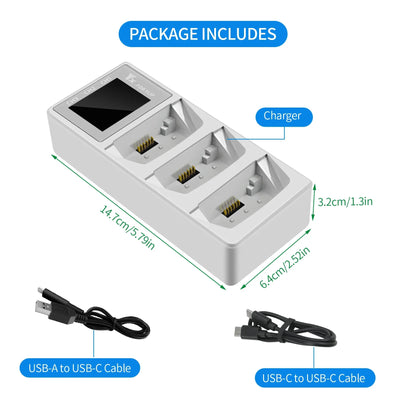 3 IN 1 Battery Charger For DJI Flip Drone Parallel Charging Hub Charging Board With Display Monitor Parts