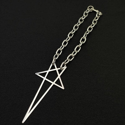 Punk Hip Hop Trend Chain Choker Y2K Fashion Unisex Adult Gothic Star Charms Pendant Necklace Jewelry Accessories Gifts