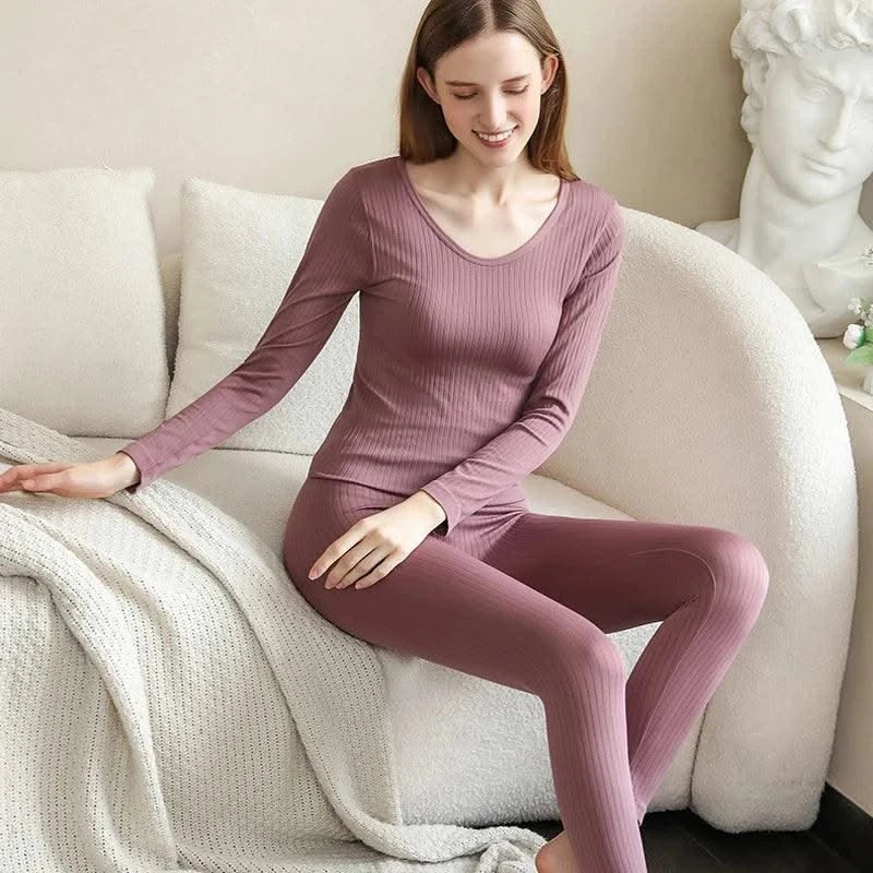 Women Thermal Underwear Winter Long Sleeve