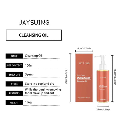 Deep Cleansing Oil Makeup Remover Oil Control Lip Eye Pore Gentle Cleansing Exfoliating Moisturizing Refreshing Facial Cleanser