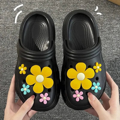 Children's Clogs For 6-18 Year Kids Sandals Cool Mules Outer Wear Summer Casual Hole Shoes For Boys And Girls Slippers