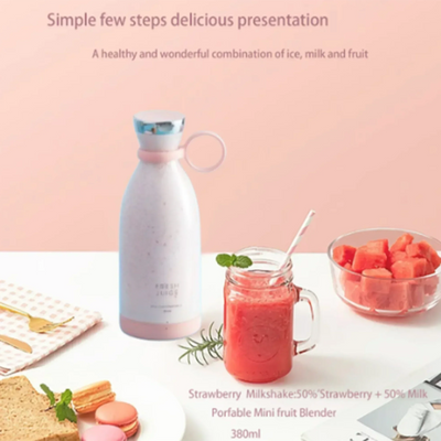 Portable rechargeable blender, hand-held blender (rechargeable &USB) suitable for making smoothies and juices, perfect gift.