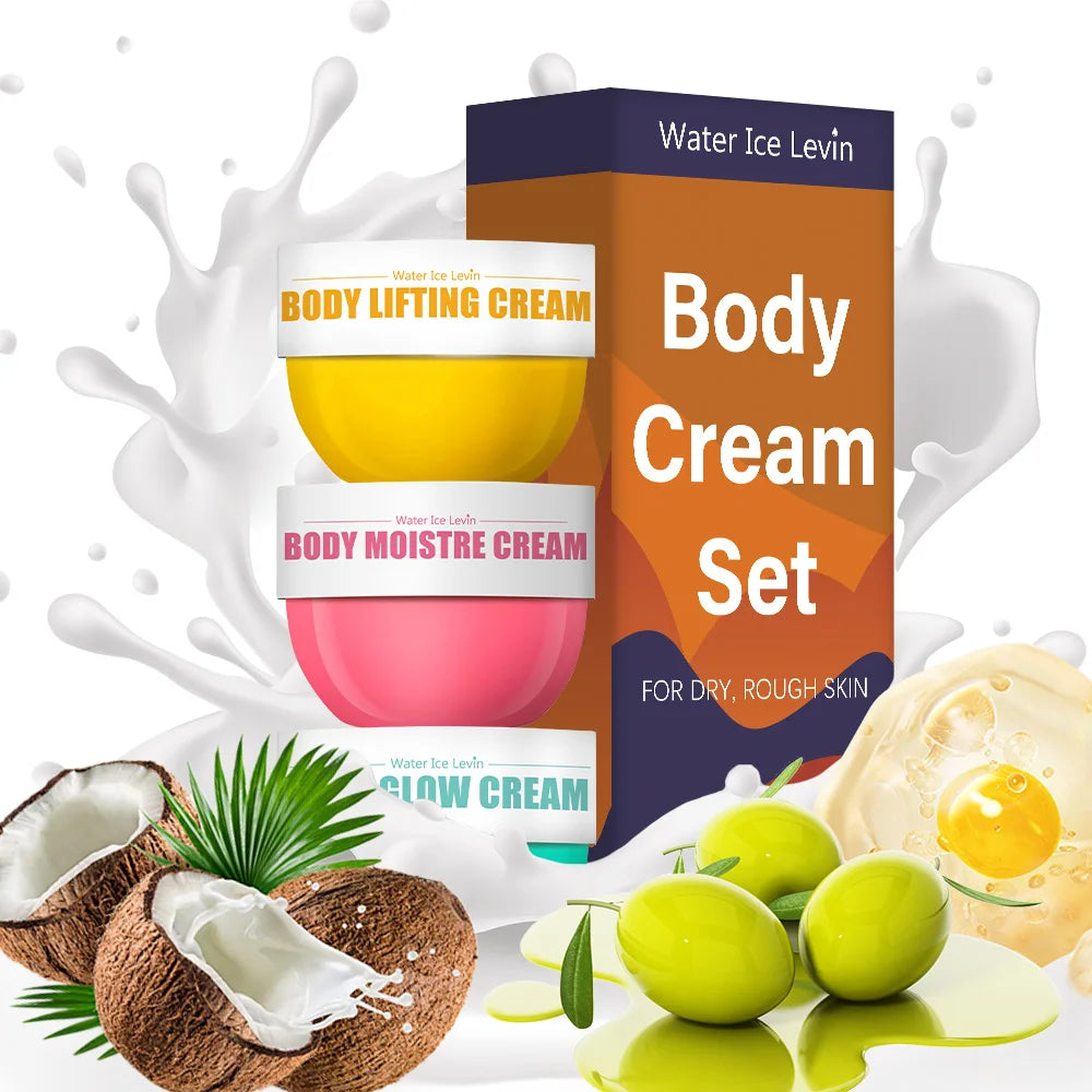 3-Piece Skin Care Set, Body Brightening Cream, Firming Body Cream, Body Moisturizer, Firming and Lifting Skin Set