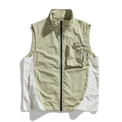 Men's vest for spring and summer new outerwear for camping hiking outdoor charging fashionable trend simple and high-end vest