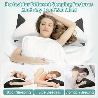 Butterfly Cervical Pillow Memory Foam - Slow Rebound Orthopedic Neck Support Contour Pillow for Pain Relief Sleeping Relax