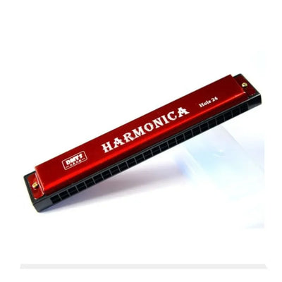 Double Row 24 Hole Harmonica Professional Play Blues Harmonica Tremolo Harmonica Beginner Jazz Folk Harmonicas Blues Rock