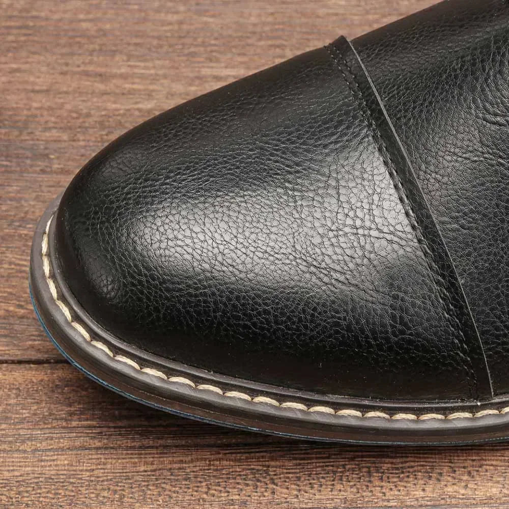 Men's Formal Shoes British Retro Brogue Shoes Mens Casual Business Leather Oxfords Men Office Dress Shoe Flats