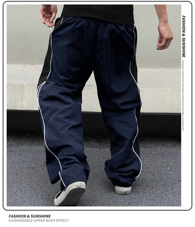 Men Casual Joggers Pants Fashion Streetwear Oversized Sports Wide Leg Pants Hip Hop Y2k Sweatpants High Waist Baggy Trousers