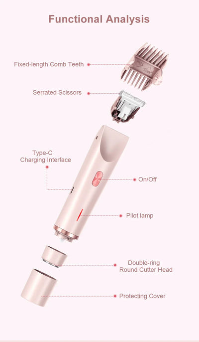 Electric Razor Woman Shaver Painless Women Mustache Epilator Leg Bikini Body Hair Trimmer For Women Facial Epilator Hair Remover