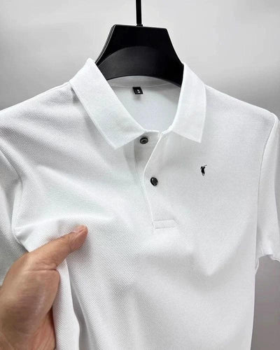 High end designer Brand Men's Polo Shirt 2025 Summer New Exquisite Horse Print Short Sleeve T-shirt Fashion Luxury Menswear Top