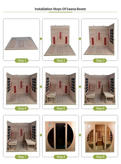 Indoor Traditional Sauna Dry Steam Far Infrared Sauna Room Outdoor Electric Stove Sauna