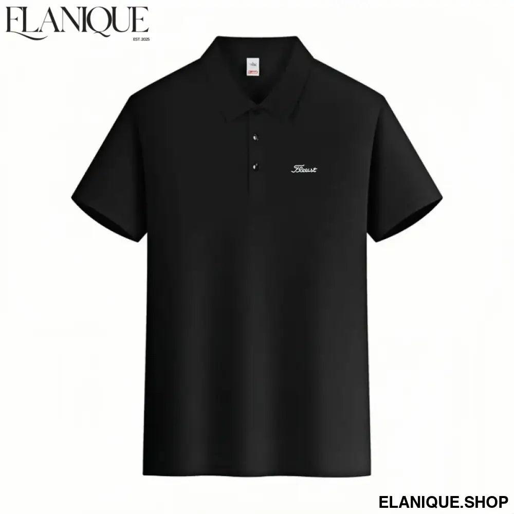 Men’s Embroidered Golf Polo Shirt – Smart Casual Summer Top