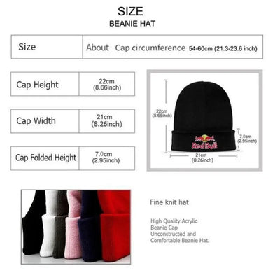 6 colors Red Bull pullover hat men's and women's autumn winter soft warm knitted Red Bull hat solid color Red Bull Beanie Hat