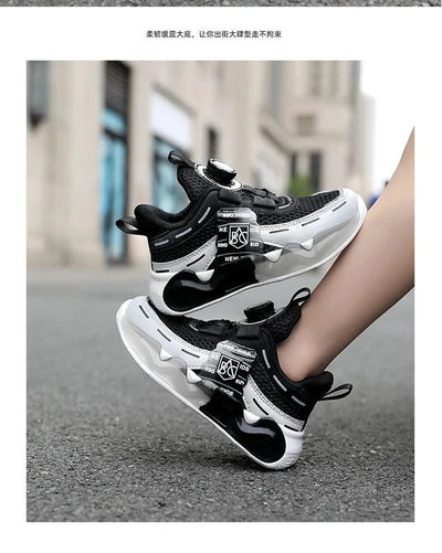 Children's school sports shoes breathable mat mesh casual anti slip easy to wear, suitable for boys and girls aged 5-10 years ol