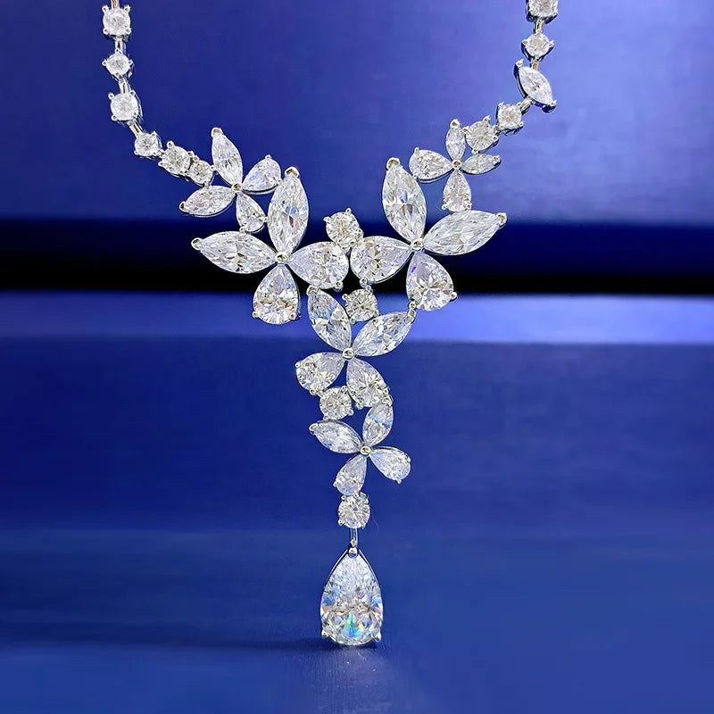 925 Sterling Silver Fine Jewelry Pendants Necklace Wholesale Fashion Luxury Wedding Simple Jewelry For Women