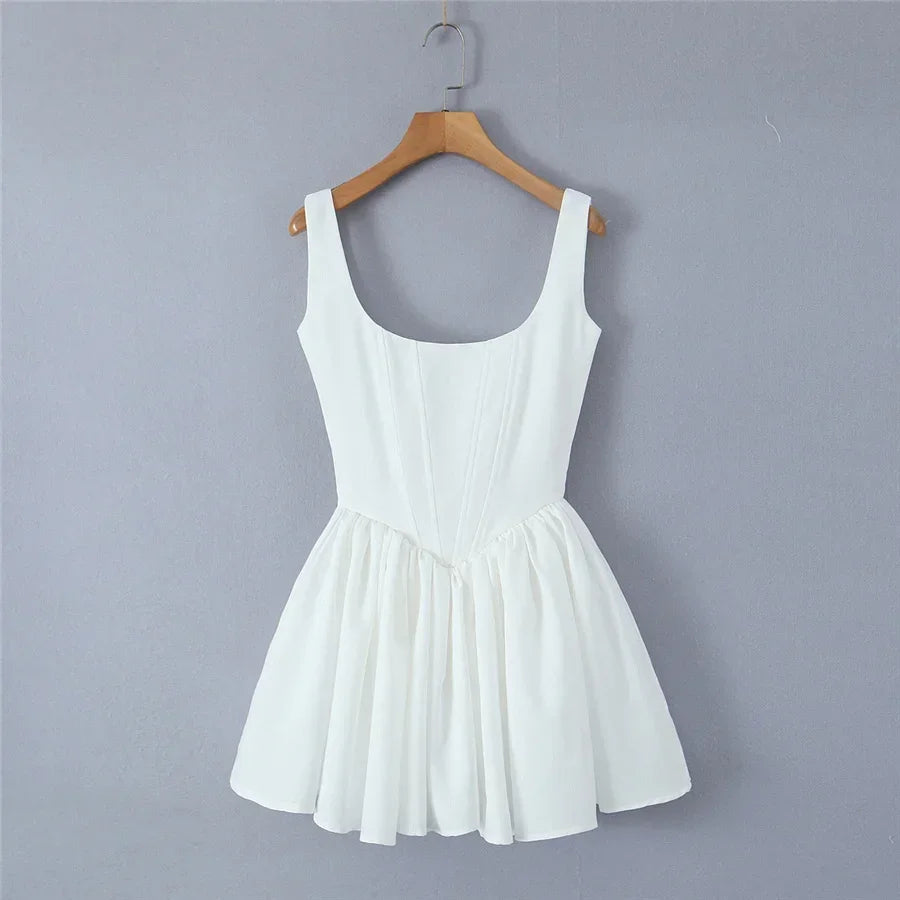 Summer clothes women 2024 short dresses women evening party dresses white bodycon mini dress birthday dresses luxury fish bone