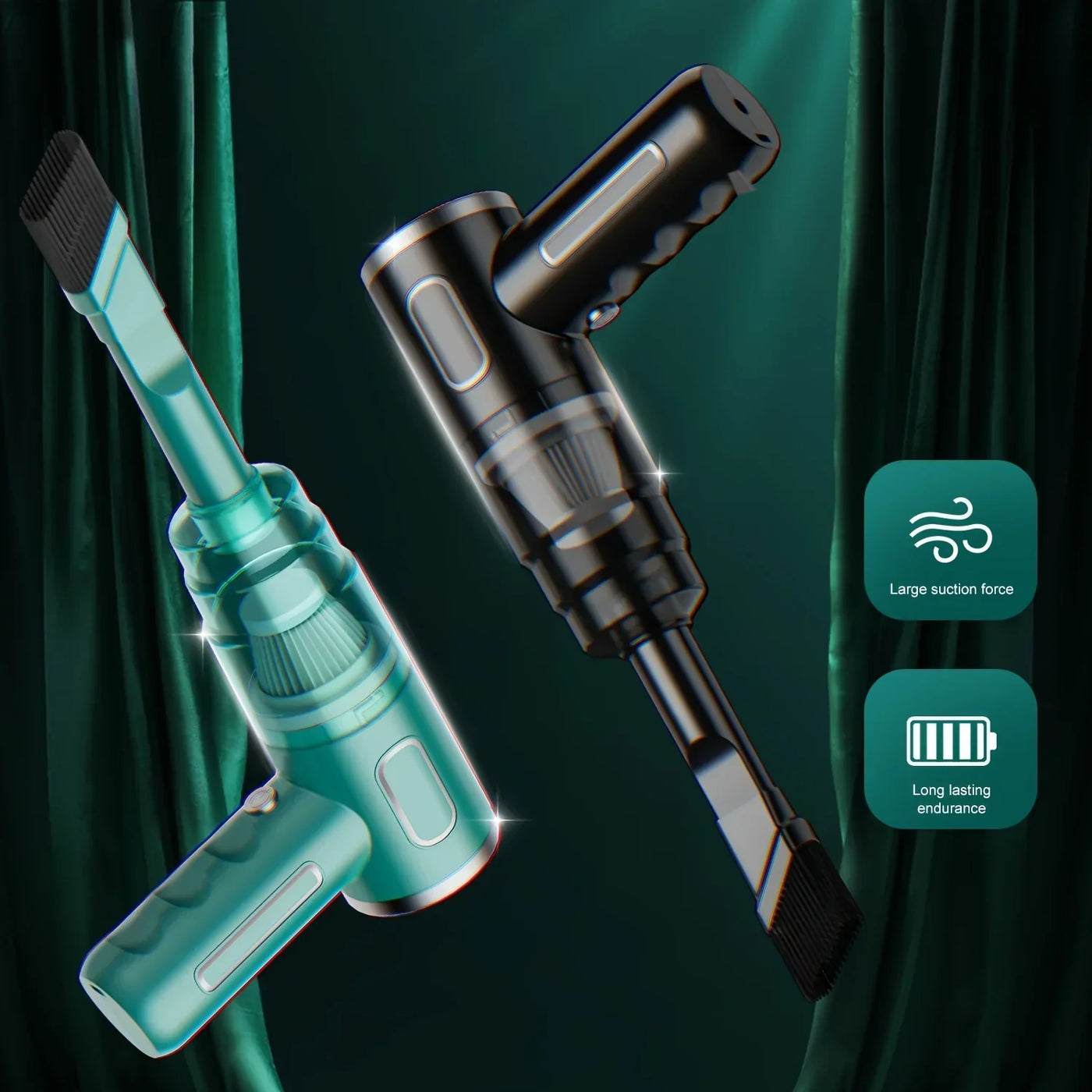 Portable Wireless Car Vacuum Cleaner with Strong Suction USB Rechargeable Mini Vacuum for Car Home Office Compact Spaces