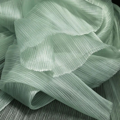 Bright Wrinkled Texture Organza Fabric for Wedding Decoration Background Yarn Floral Design Plastic Fabrics Cloth Diy Sewing