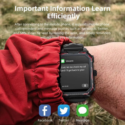 LOKMAT Ocean Max Sport Smart Watch New Flagship Waterproof Fitness Tracker BT Calls Smartwatches Heart Rate Blood Oxygon Monitor