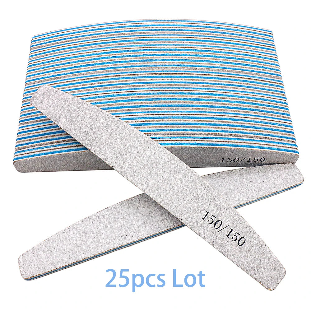 Nail File 80 to 240 Professional Tools Emery for Manicure Lime 240 Sandpaper Gel Polishing Files for Nails Buffers Set Polisher