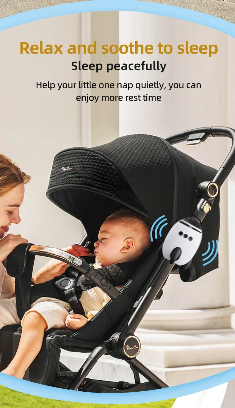 Portable Baby Stroller Rocker Accessories Automatic Infant Swing Sleep Soother with White Noise Baby Shaker Sleep Aid Device