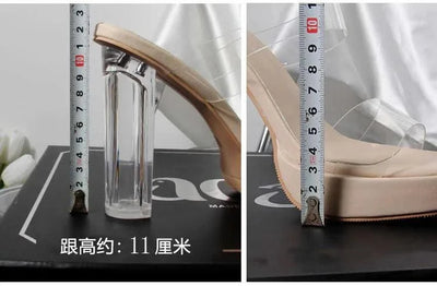 Women's Thick Crystal High Heels, Summer | Waterproof | Not Tired Feet | Slippers, Sandals, Women's Shoes