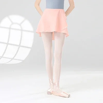 Women Girls Ballet Skirts Dance Short Skirts High Elastic Skirt Ballerina Adult  Ballet Dancing Dress lace Up Chiffon Skirt
