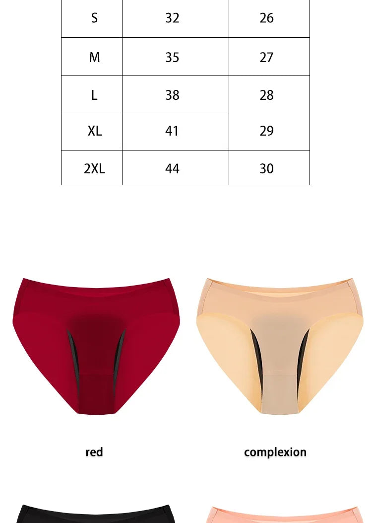 Menstrual Panties Women Underwear intimatePantsHighWaist Absorvent PadSeamless Super Absorbent Abundant  Flow BriefWithLeakProof