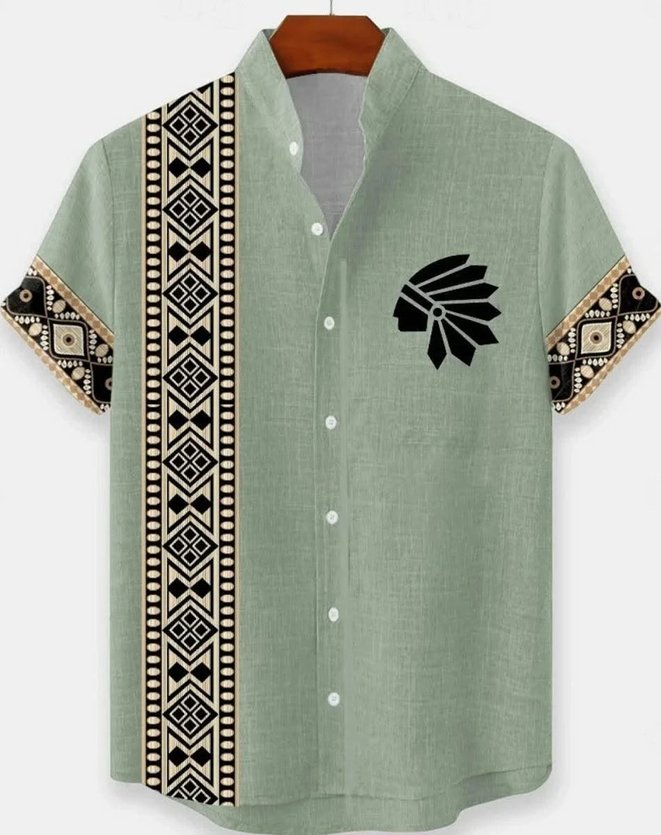 Men's New Linen Hawaiian Shirt 3D Fashion Short Sleeve Casual Urban Trend Summer Comfort Vacation