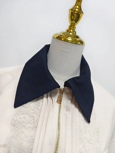 VGH Designer Slimming Hit Color Spliced Belt Long Dresses For Women Lapel Long Sleeve High Waist Temperament Dress Female New