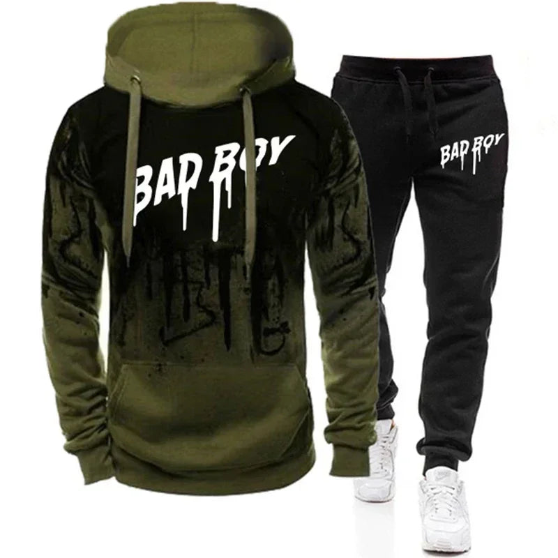 Sweatshirt Sports Pants and Sportswear Sweatsuit Daily Sets for Men Two Piece Tracksuit Man Hoodie Hot Sales 2024 Fashion Casual