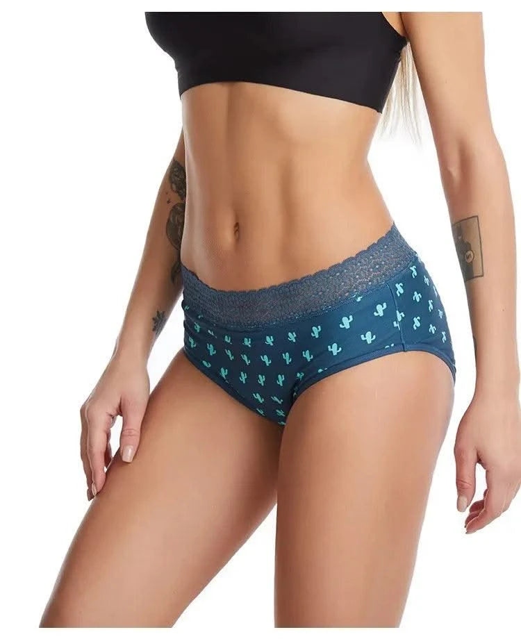 Women's Seamless Physiological Underwear 4-Layer Leak-Proof Menstrual Period Panties Breathable Antibacterial Menstrual Briefs