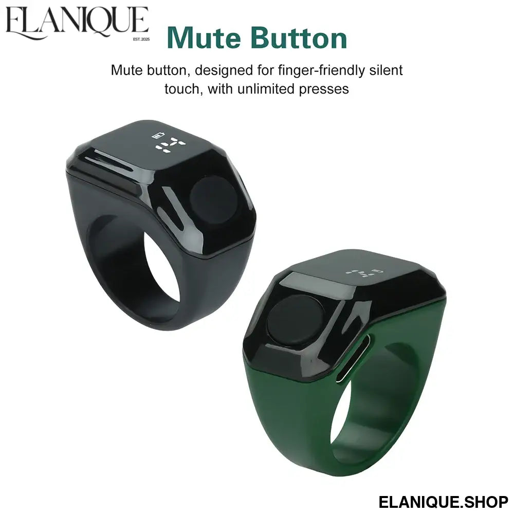 Digital Display Counter Smart APP Ring Counter Portable Bluetooth Counting Ring Time Reminder Wearable Tasbih Zikr Ring Misbah