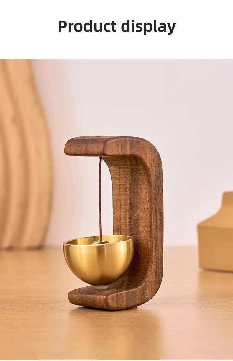 Room decor: elegant wooden wind chimes with wireless doorbell functionality for entrance doors - stylish decorative