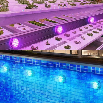 13 LEDs Submersible Light with Remote Control Underwater Night Lamp for Pool Vase Bowl Wedding Party Decoration Underwater Light