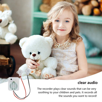 60s Recorder Module Two-Button Recorder One Record One Play Plush Toy Voice Message Recorder Voice Box With Battery LR44*3