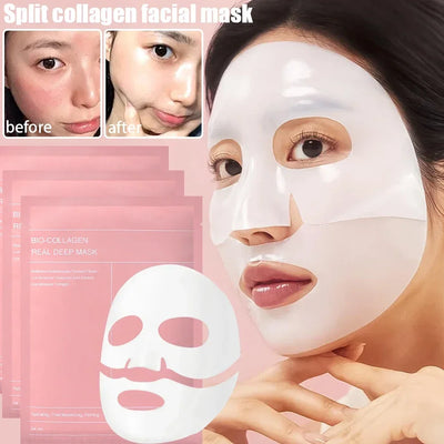 Absorbable Bio Collagen Face Mask Shrink Pores Deep Hydrating Overnight Mask Moisturizing Refreshing Brightening Face Skin Care