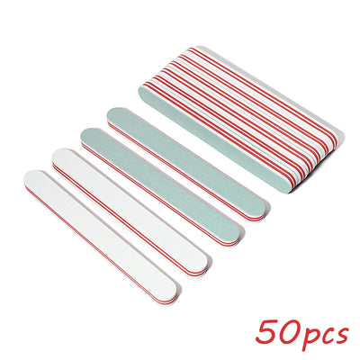 50/100Pcs Nail Buffers Blocks With Different Grits 600 3000 Sanding Nail Art Tips Tool File Washable Accessories Manicure Buffer