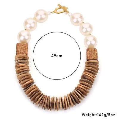 Statement Necklace Big Beads Handmade for Women Trendy Party Jewelry