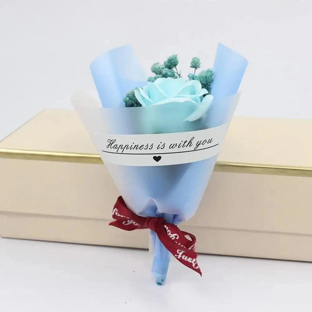 Scented Flowers Soap Ornamental Soap Rose Flower Essential Nice-looking  Durable Valentine's Day Soap Rose Flower