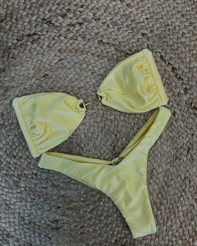 Fashion Off Shoulder Bikini Women Slipt Swimsuit 2025 Style Lady Biquini Swimwear Female Summer Vacation Bathing Suit Beachwear