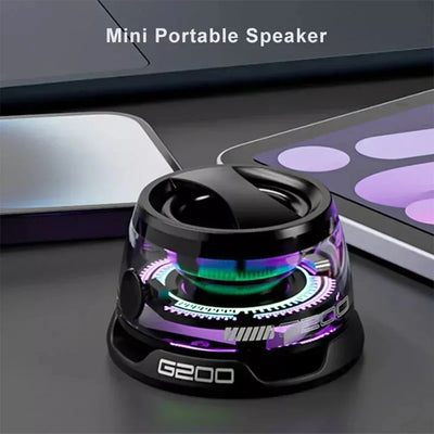 Bluetooth 5.3 Speaker Outdoor Magnetic RGB Lighting Bluetooth Speaker with RGB Color Light Multifunctional Magnetic Phone Holder