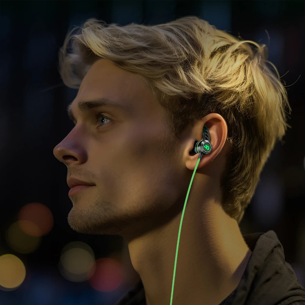 TYPE-C Wired Headphones Gaming Headset Bass Stereo Gamer Earphones Noise Cancelling Earbuds With Mic In-ear Handfree