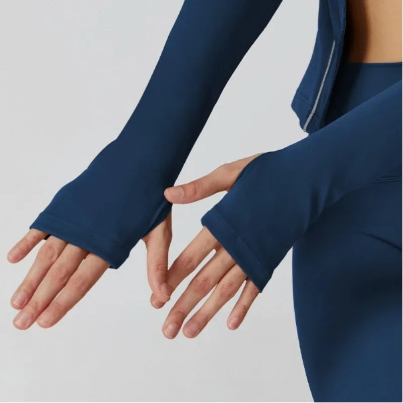 Sports Jack ets for Women Zipper Workout Activewear