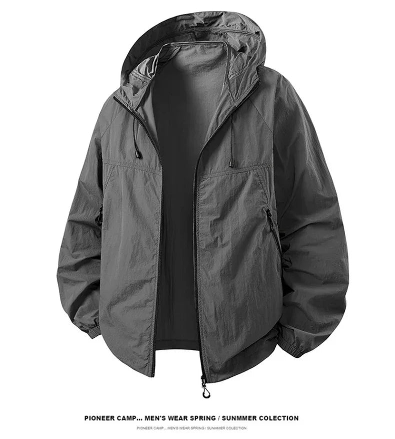New Summer Camping Hiking Jackets Men Fishing Cycling Hooded Gym Sports Running Coats Outdoor Sun-Protective Thin Jackets Women
