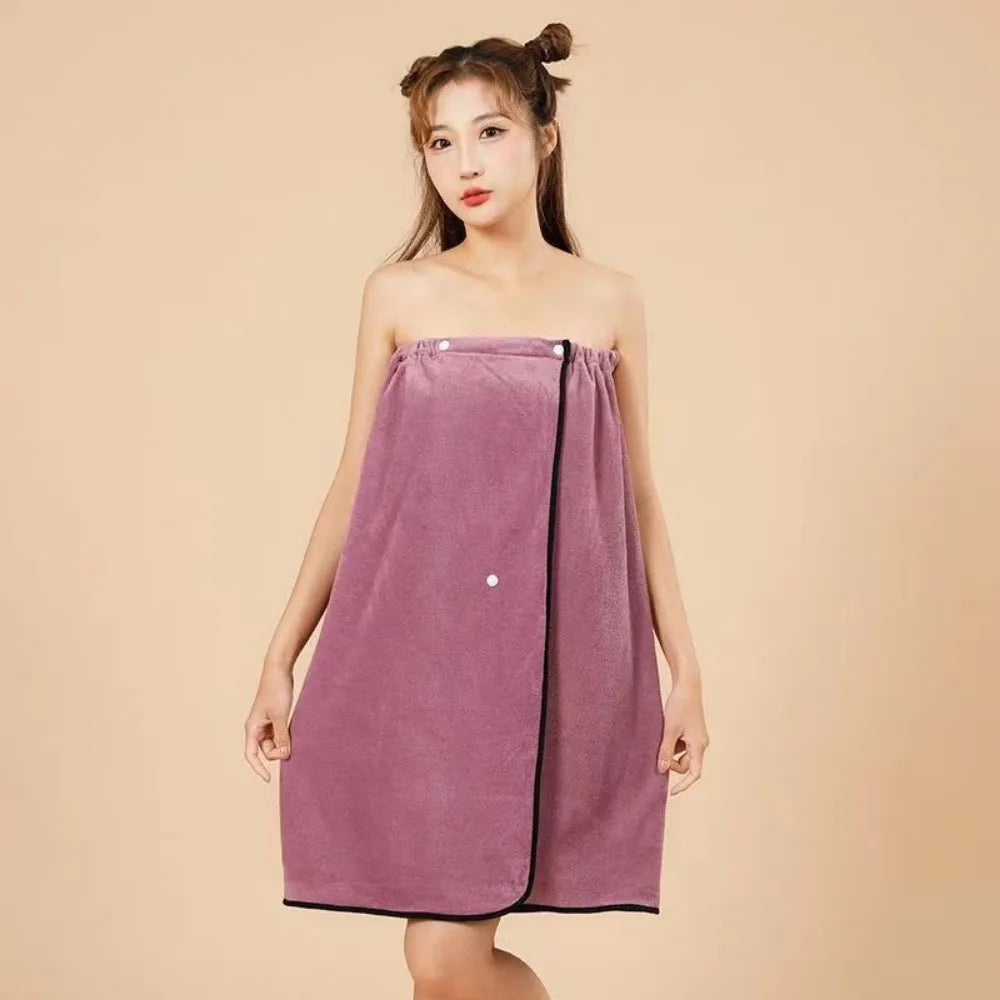 Swimming Bathrobe Microfiber Lady Bathrobe Cartoon Thickened Bath Skirt Comfortable Quick-drying Wrap Shower Skirt Summer