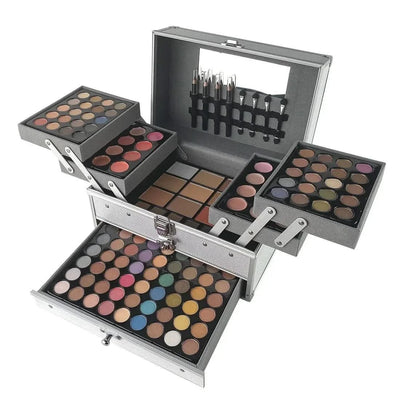 Makeup Set Box Eyeshadow Lip Blush Nail Polish Eyebrow Pencil Multi-functional Palette