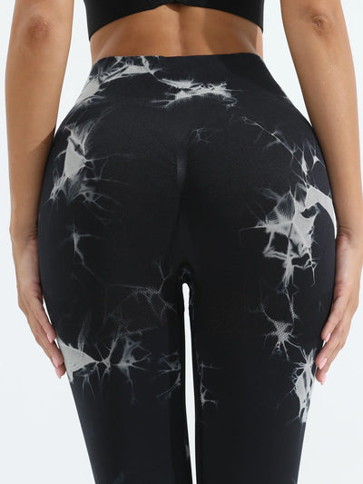 Women's Tie Dye Yoga Leggings High Waist Butt Lifting Soft & Stretchy Workout Skinny Pants