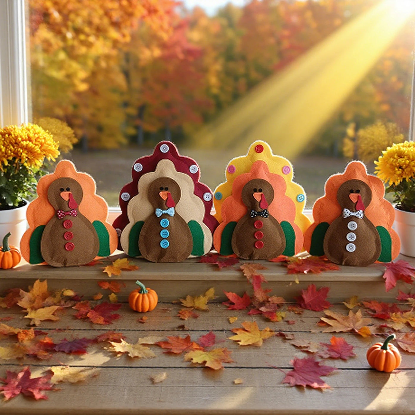 Thanksgiving Turkey Decoration Turkey Ornament Party Kitchen Table Decoration Christmas Pendant Supplies Festival Home Decor